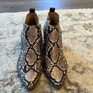 Snakeskin Ankle Boots